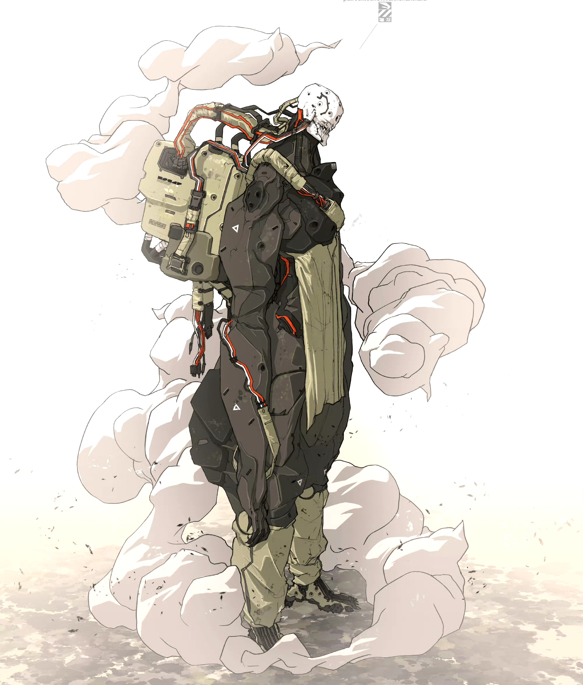 画师nivanh chanthara科幻场景作品欣赏,结合了神话元素绘制出机械与