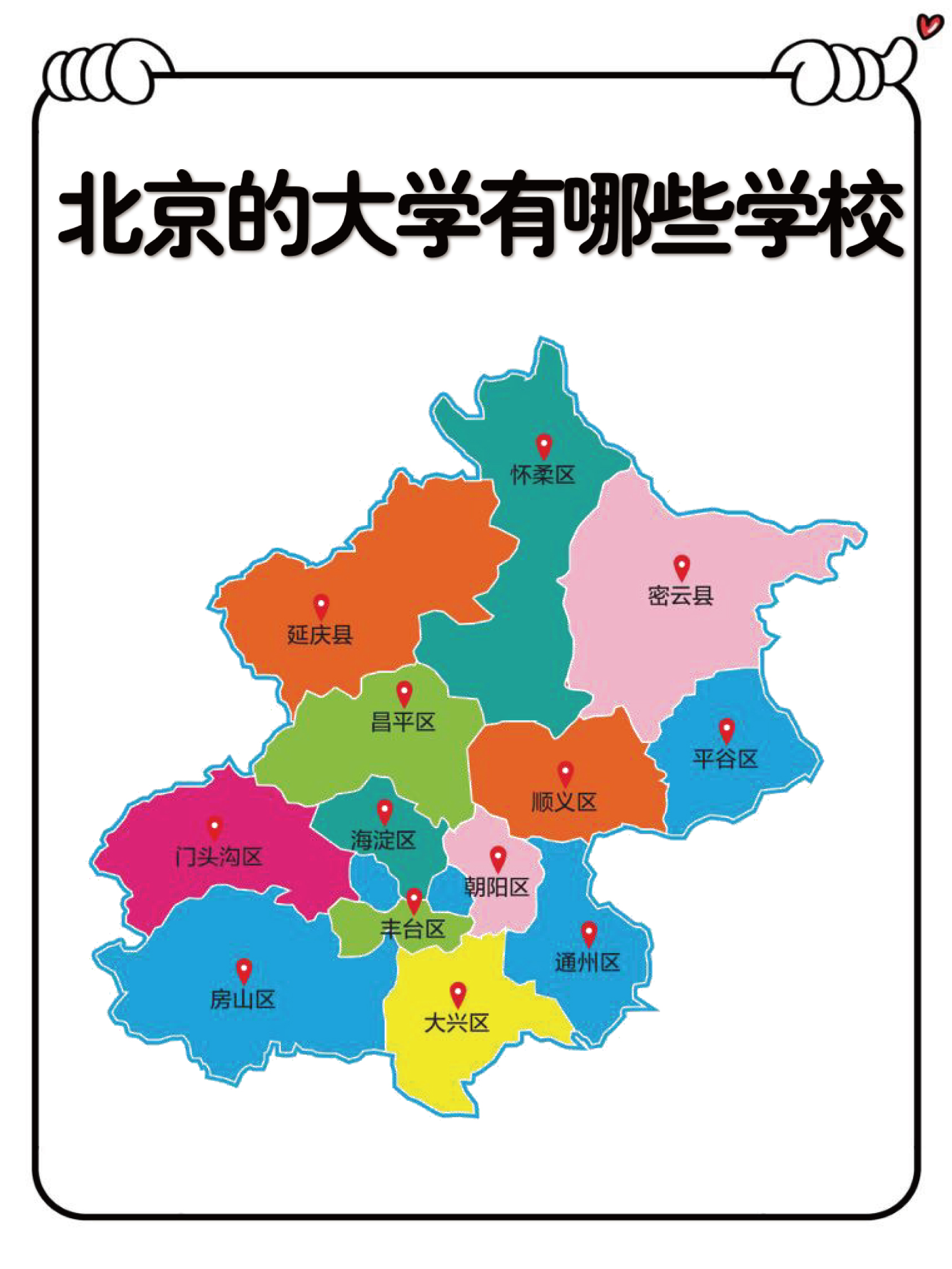 北京市所有大学分布图图片