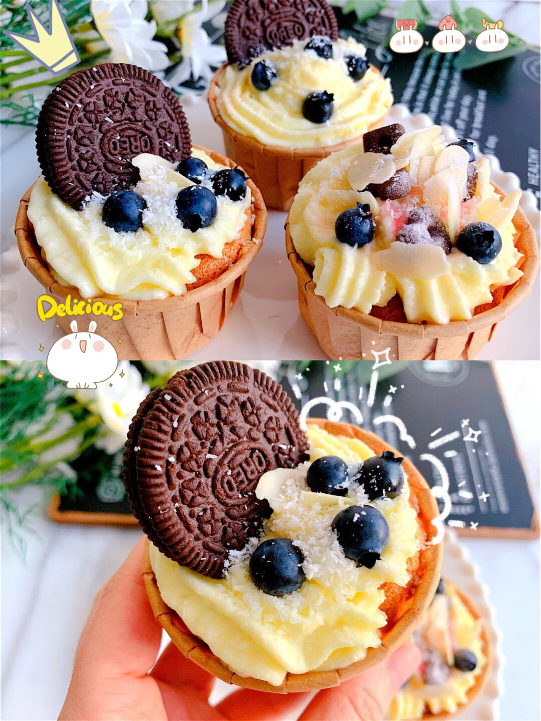 今天分享颜值超高得纸杯蛋糕,烘焙新手完全可以驾驭,操作简单,成功率
