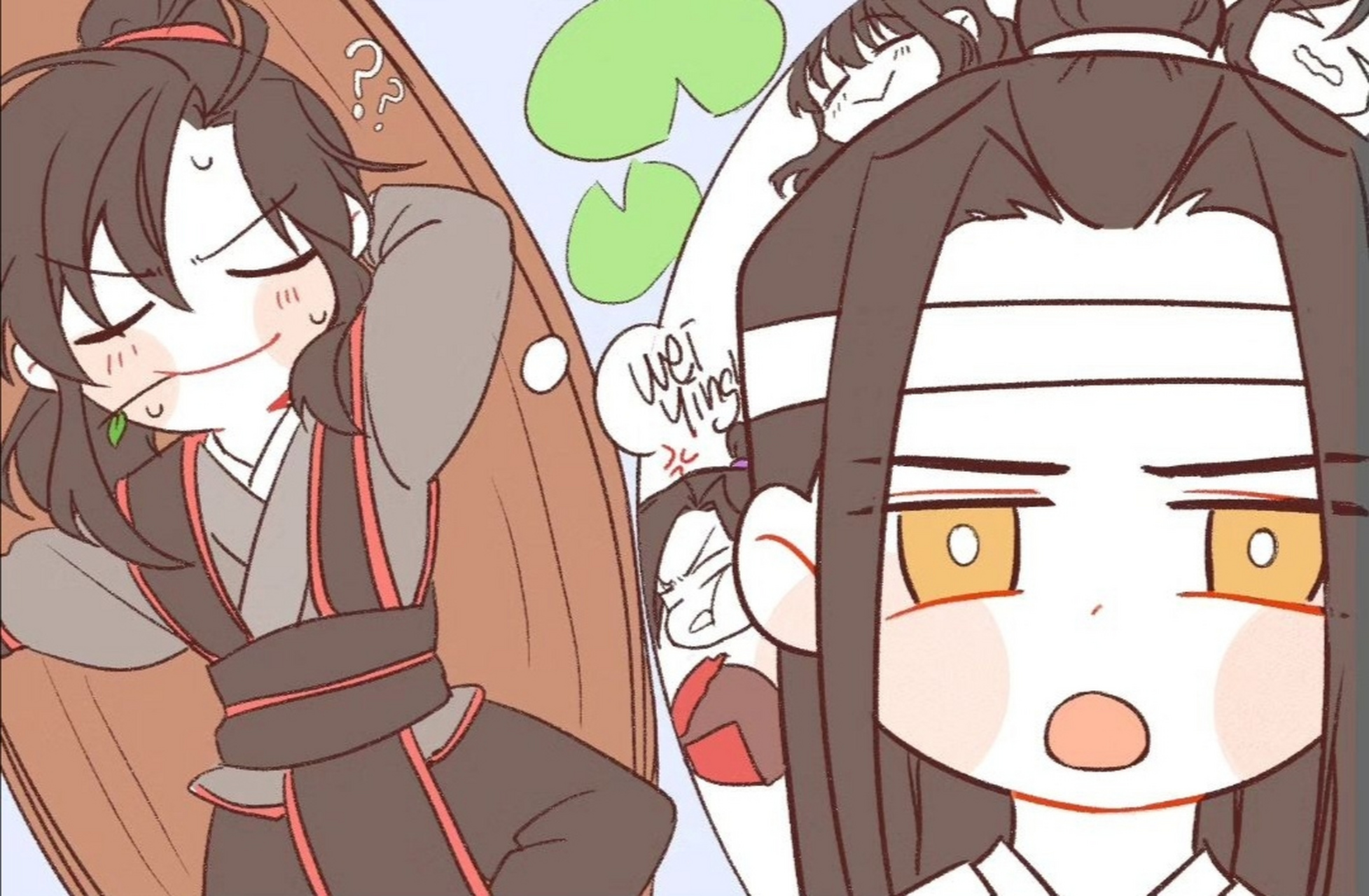 忘机吃醋:魏婴你在想什么? ig: pocki_mxtx #魔道祖师# #漫画
