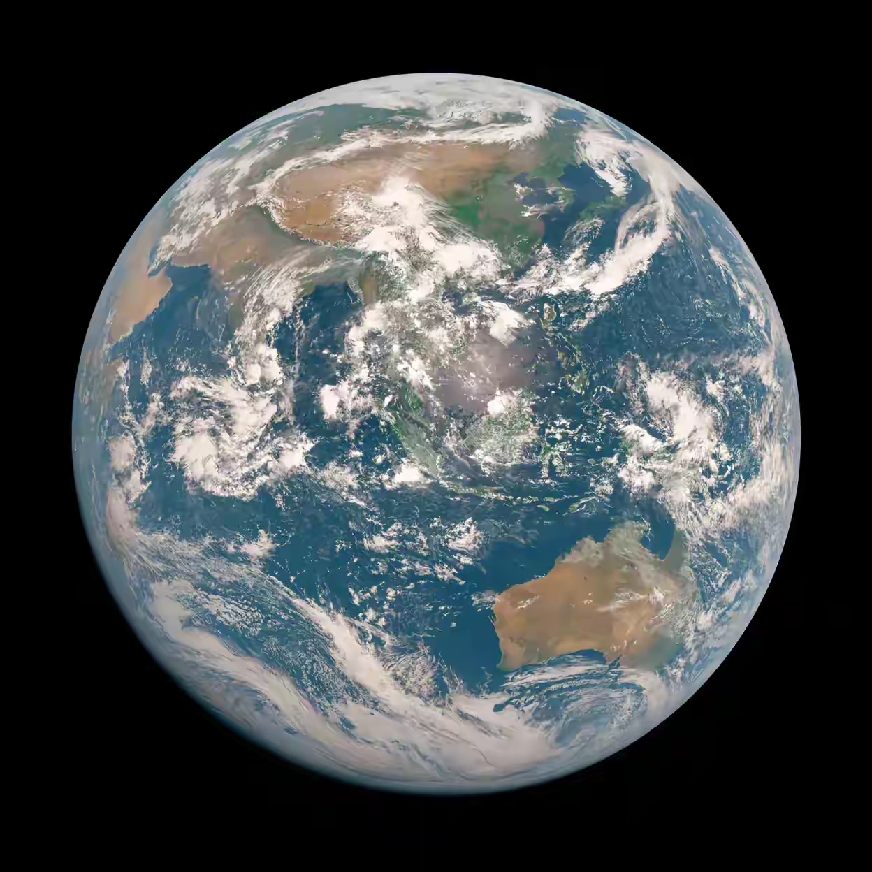 这是中国风云4b静止气象卫星拍摄的地球全景图片,成像时间为2024年5月