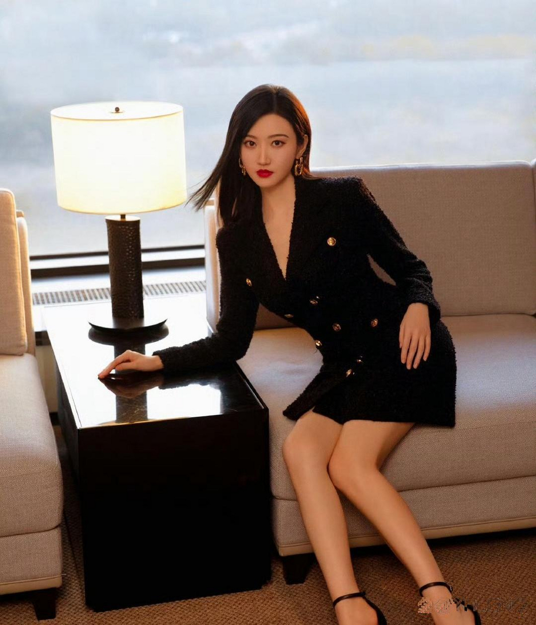 景甜只是最简单的黑长直