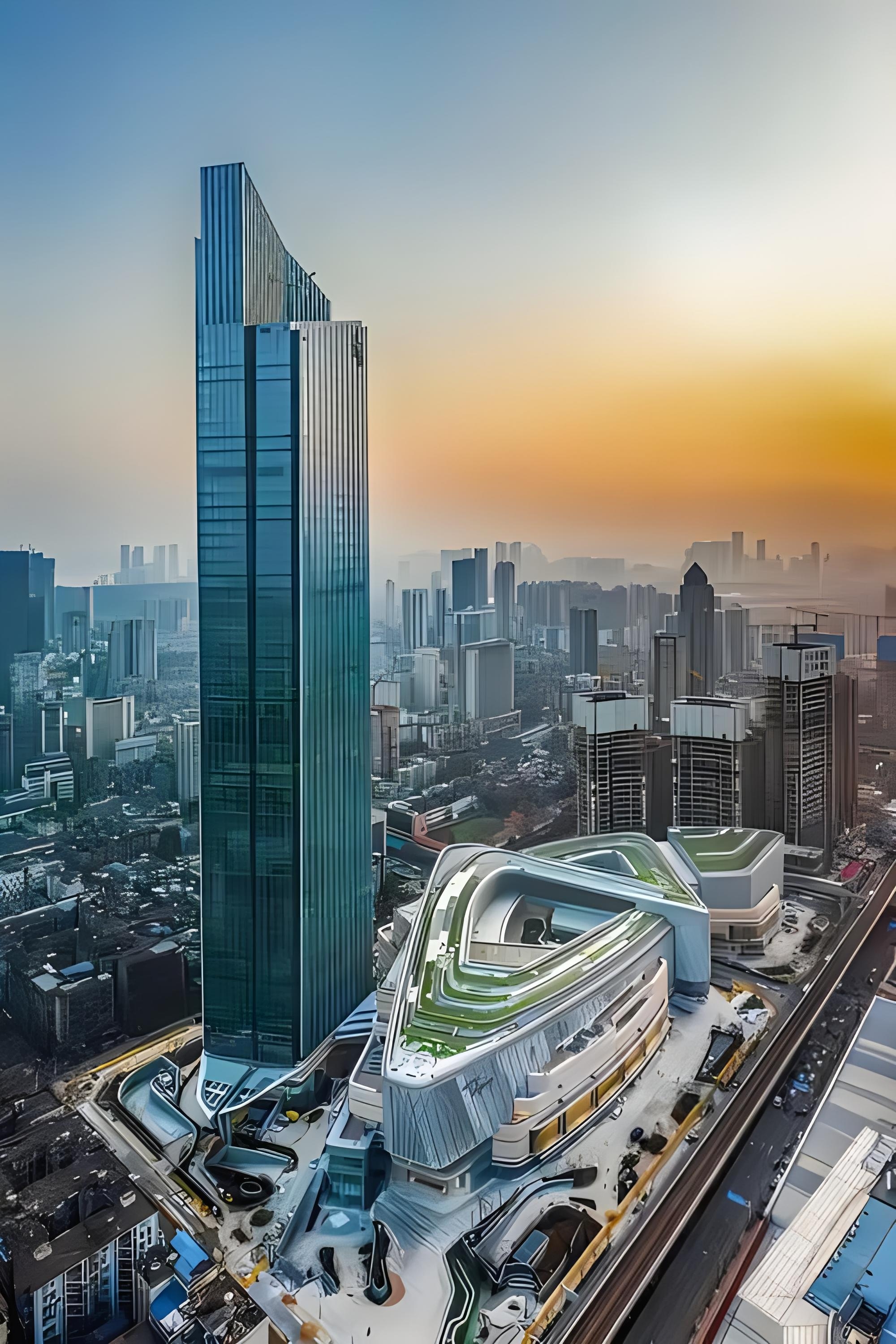 武汉繁华的高楼武汉摩天大楼图片中国最好看的城市楼区武汉现代性地标