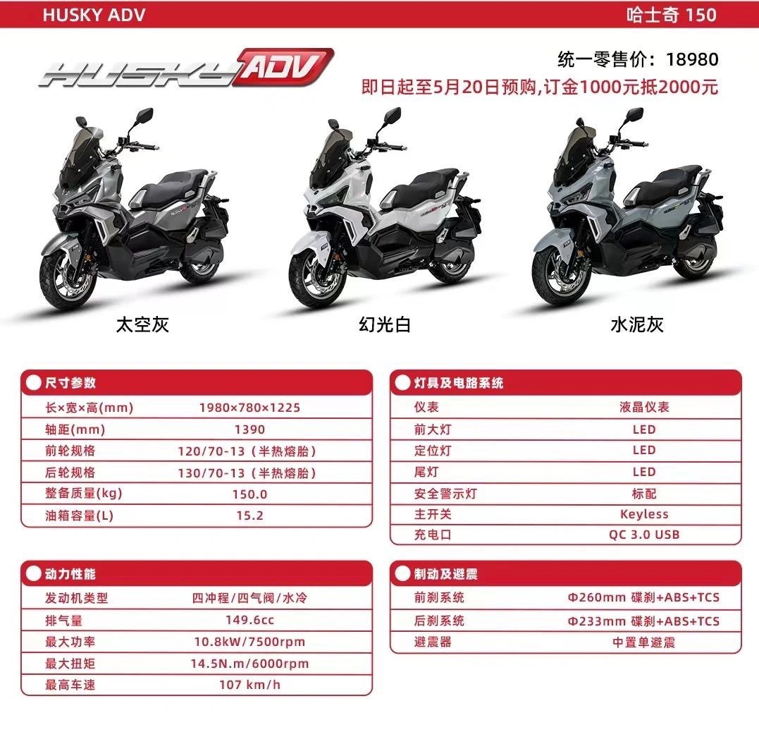 三阳150adv参数图片