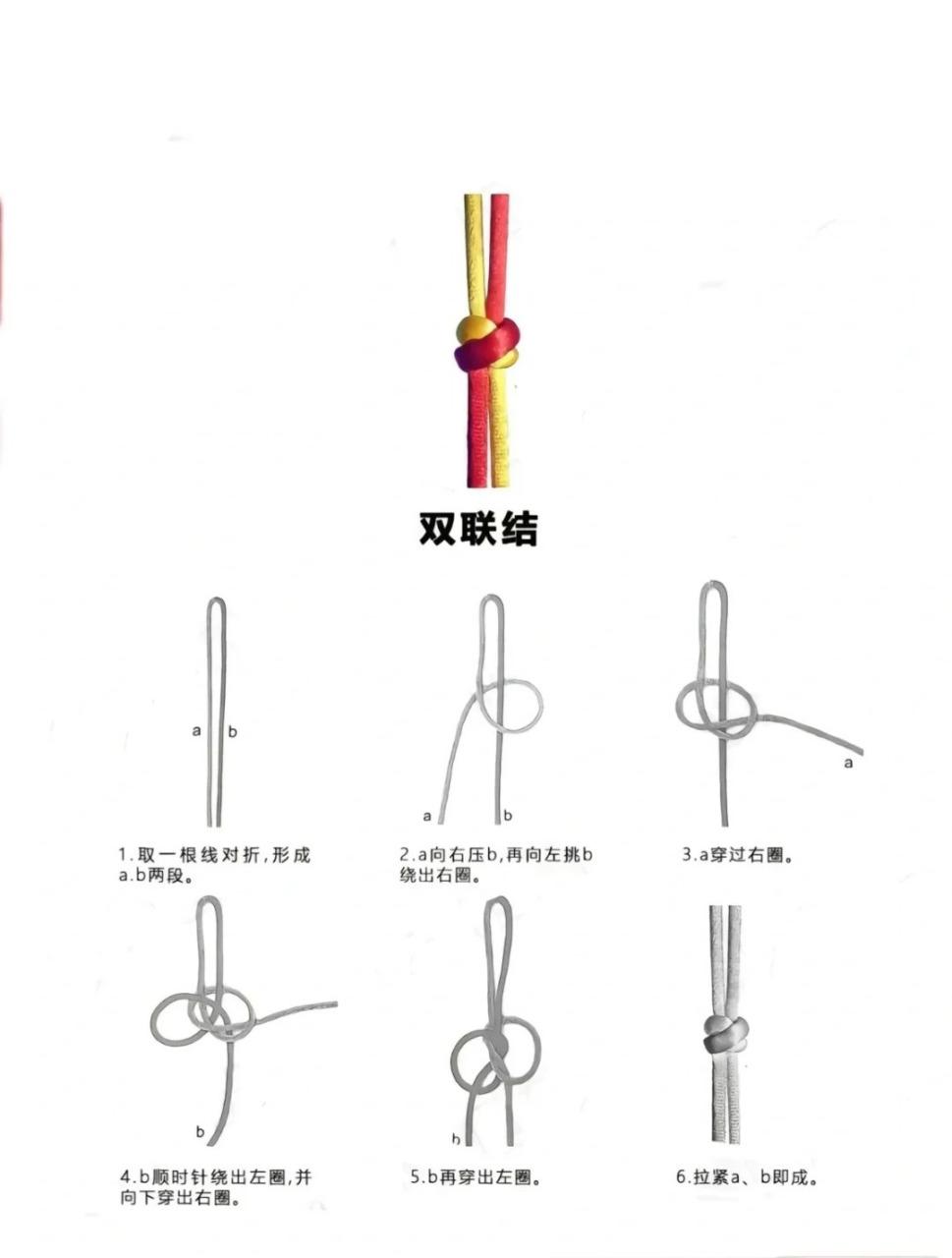 双交叉结打法图片