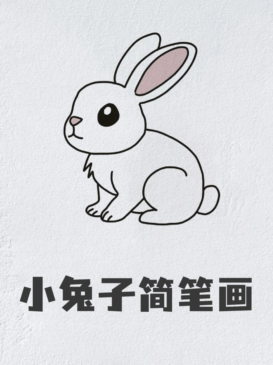 小兔子简笔画 🌈前两天带着孩子买了个兔子,喜欢的不行,每天都要陪