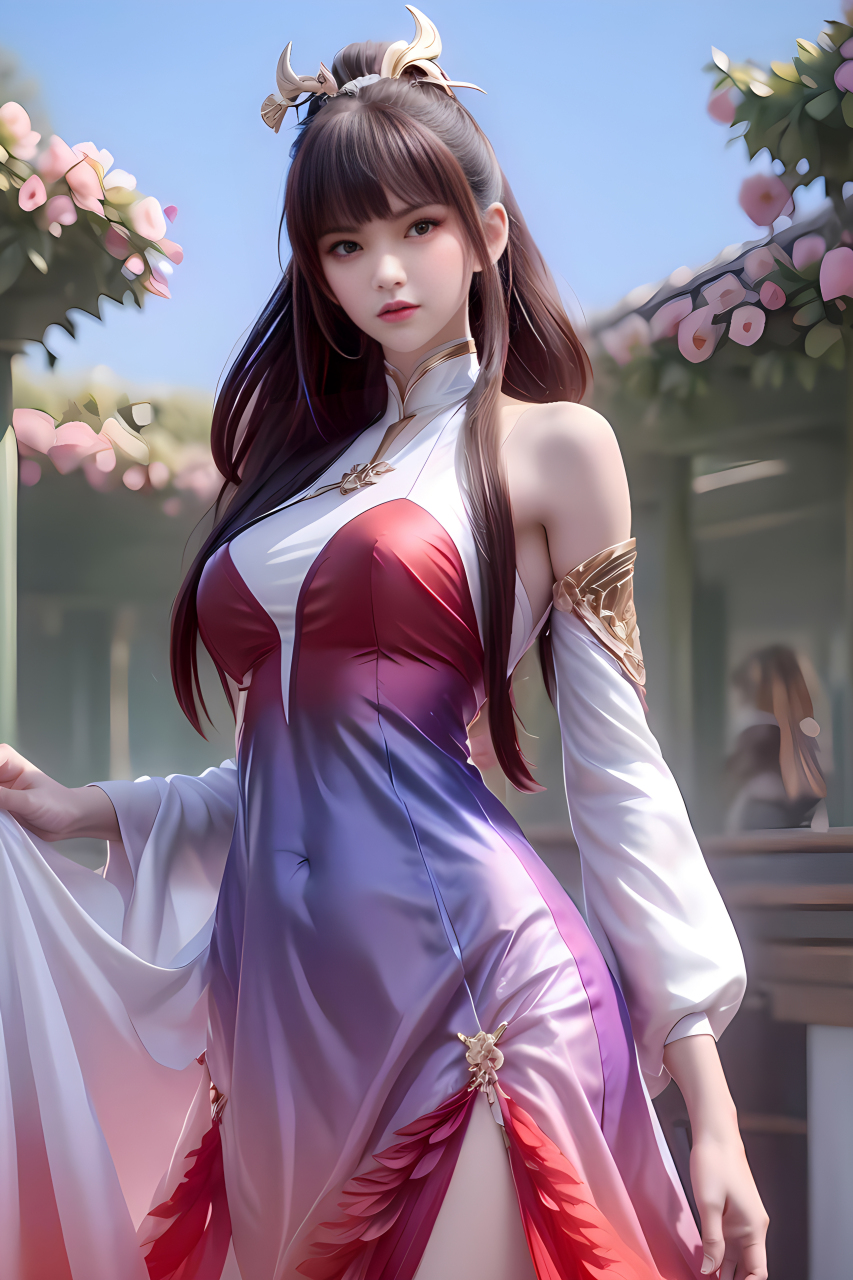 《王者荣耀》动漫女神上官婉儿ai高清手机壁纸:第一用笔,第二识势,第