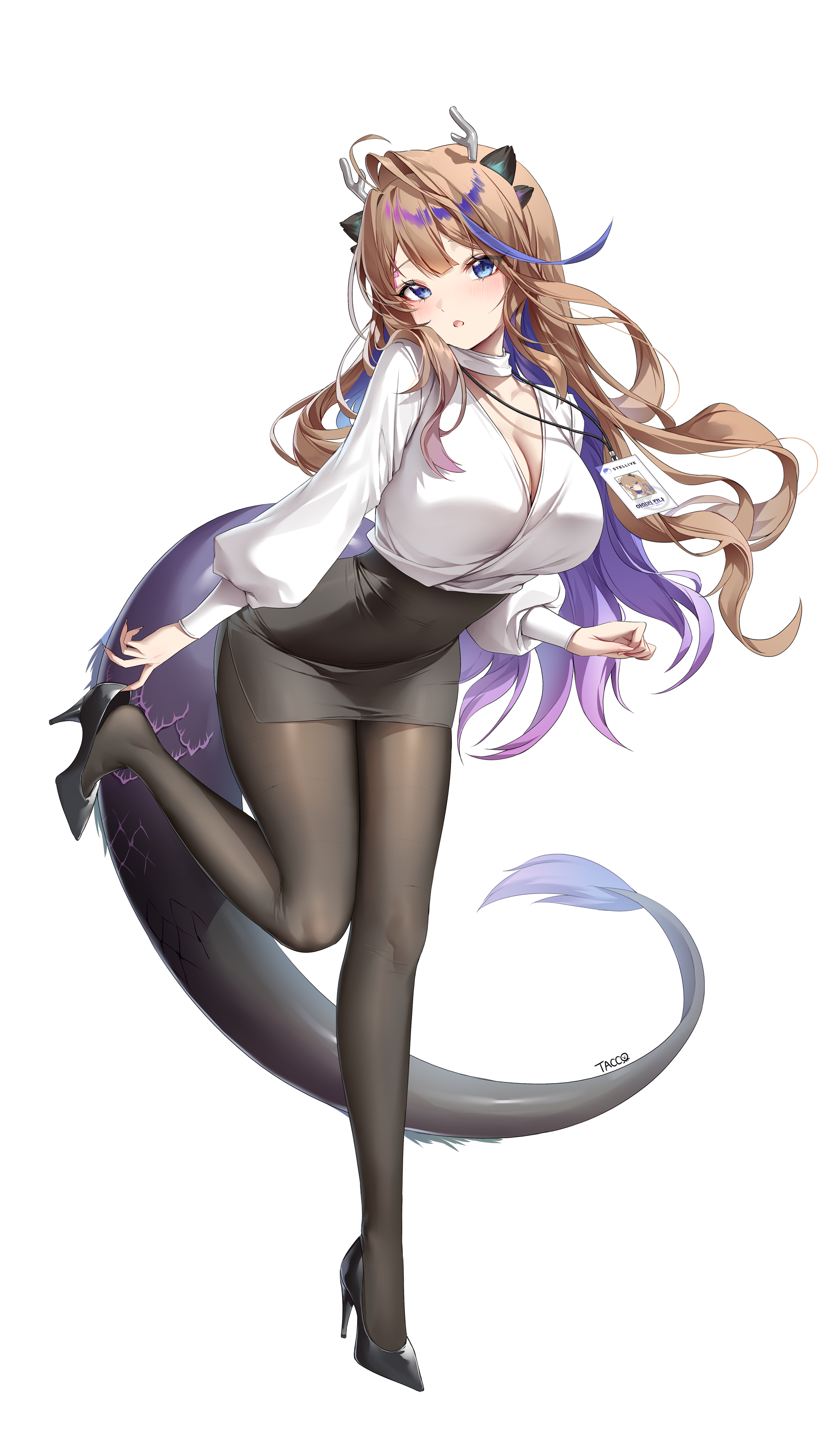 韩国的一个虚拟主播 画师:tacco #二次元