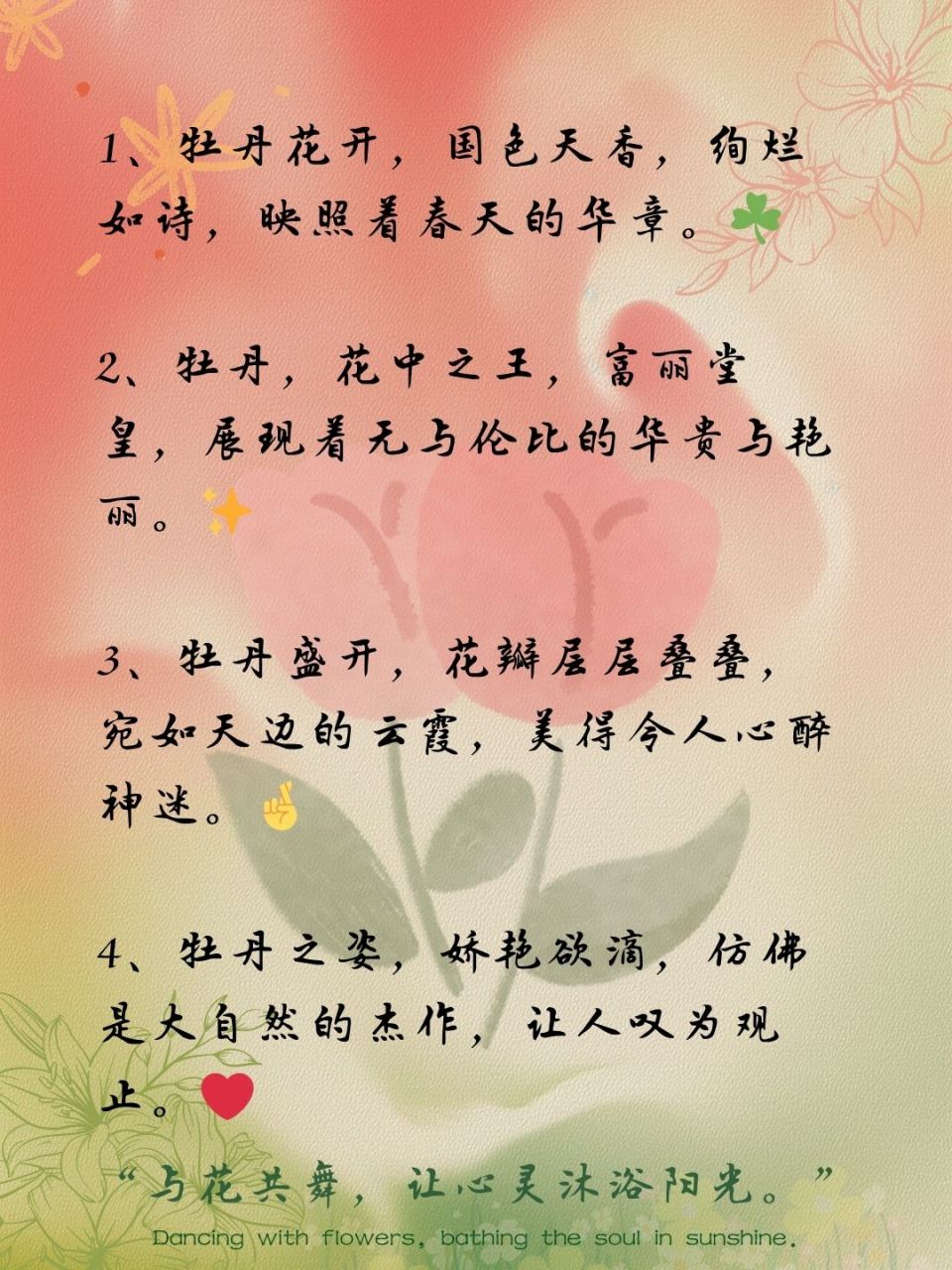 牡丹花的介绍句子图片