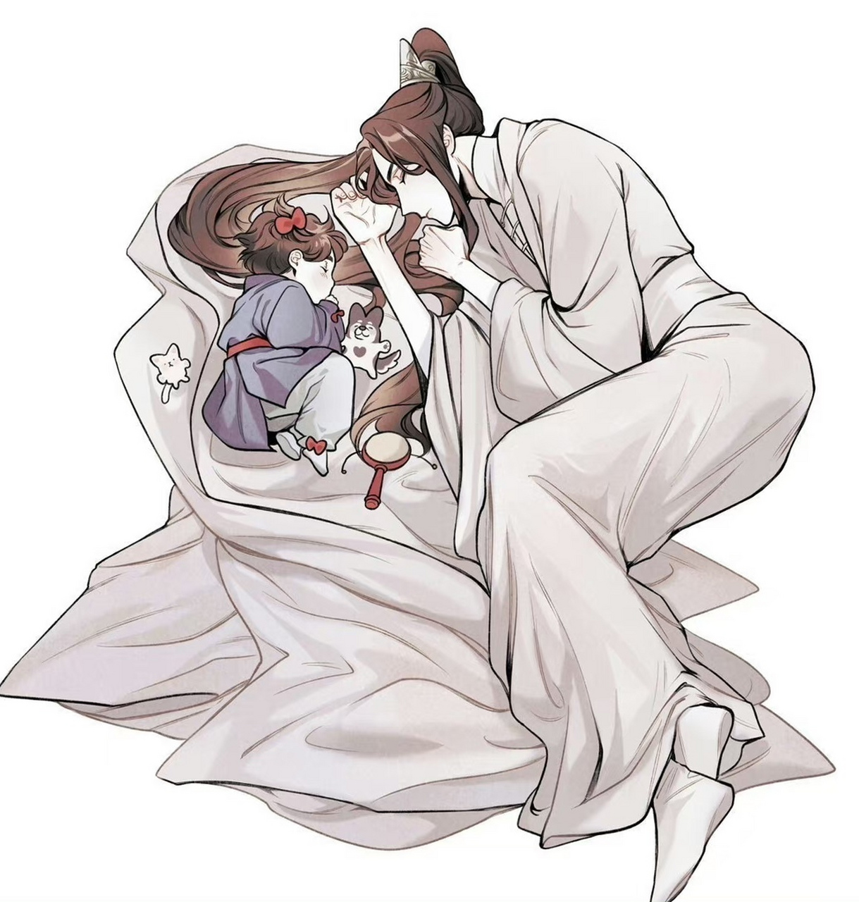 二哈和他的白猫师尊# 当踏仙君和晚宁有了孩子,看墨燃这宠孩子的架势