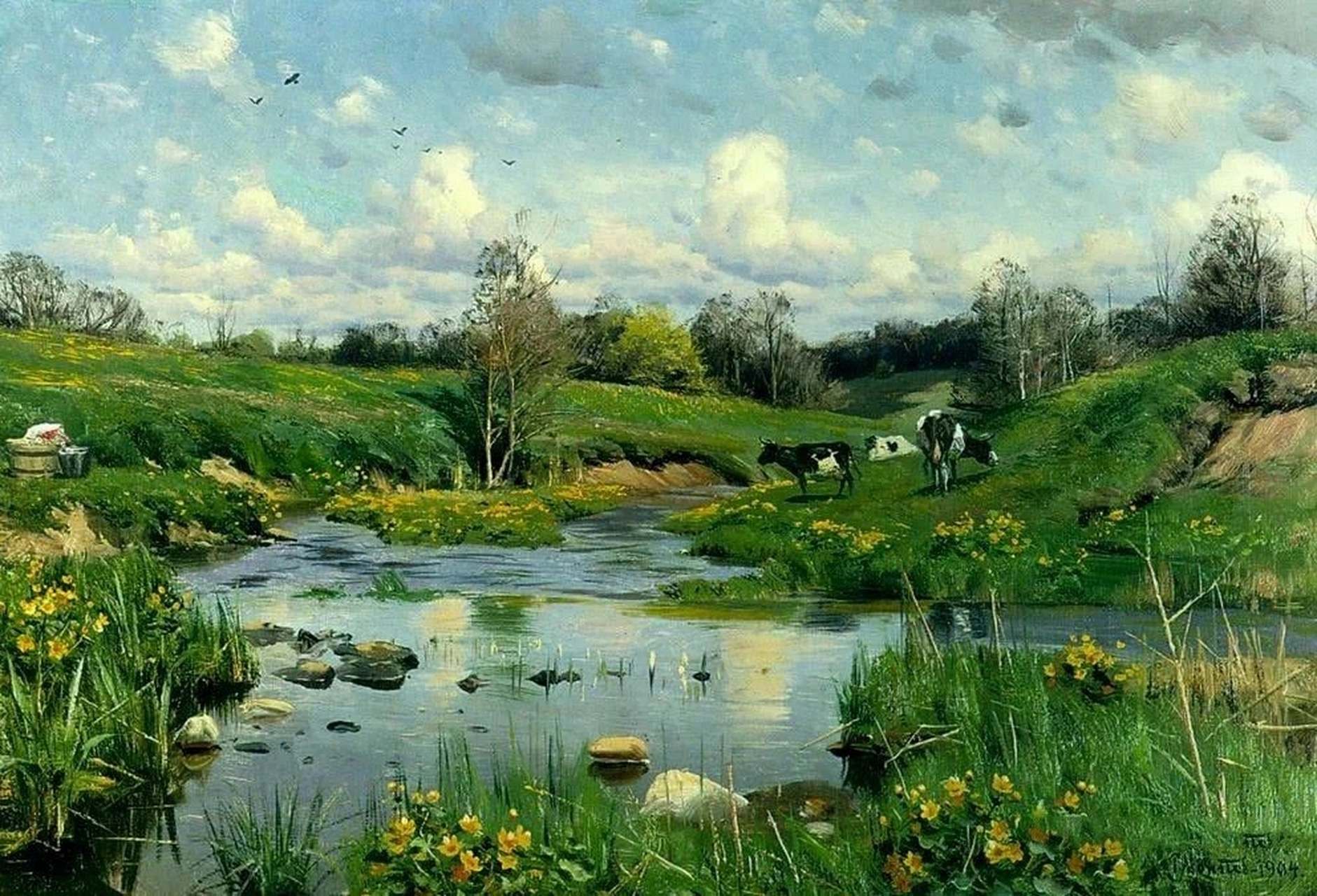 著名风景画家佩德·蒙森德油画作品