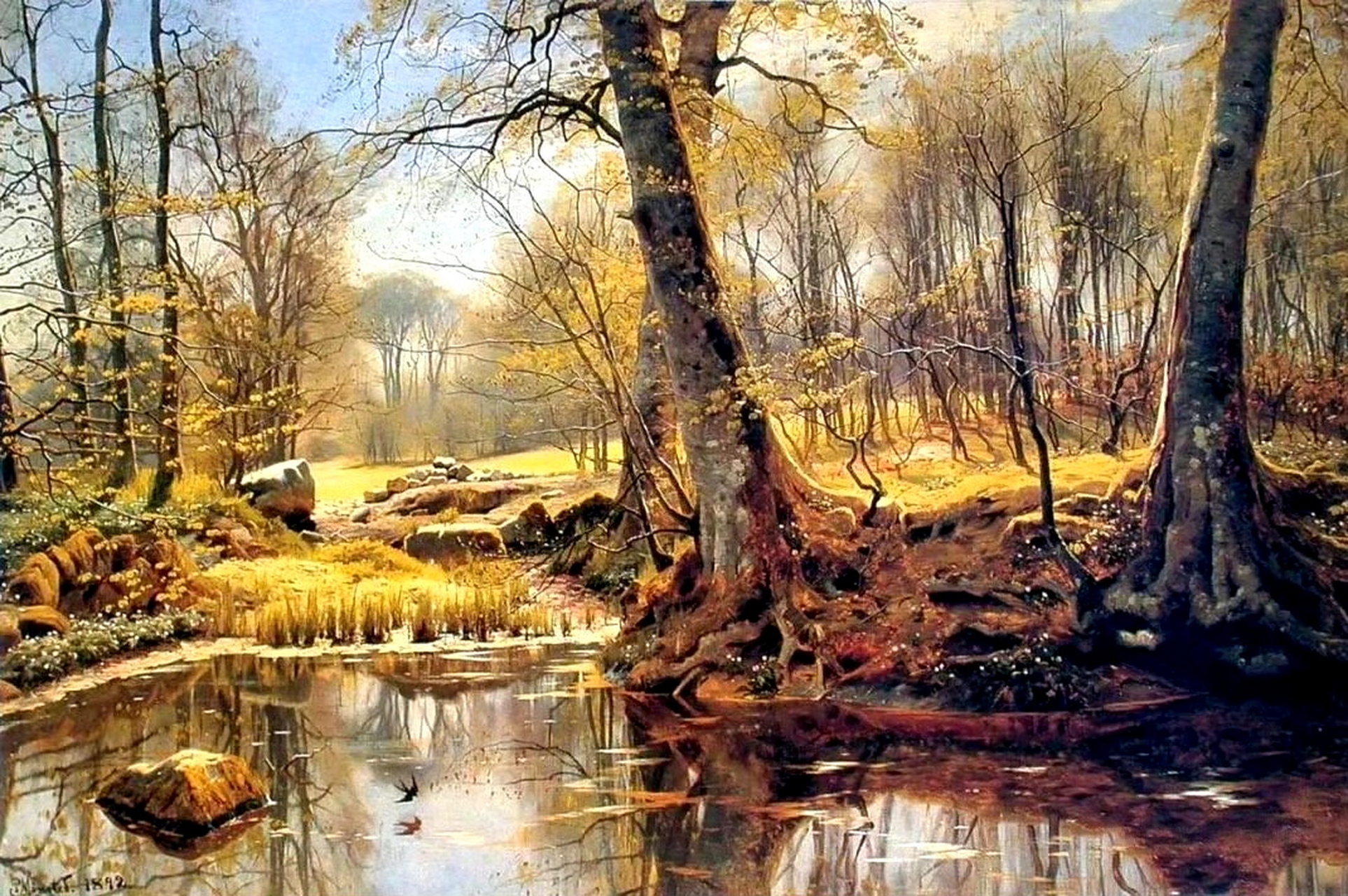 著名风景画家佩德·蒙森德油画作品