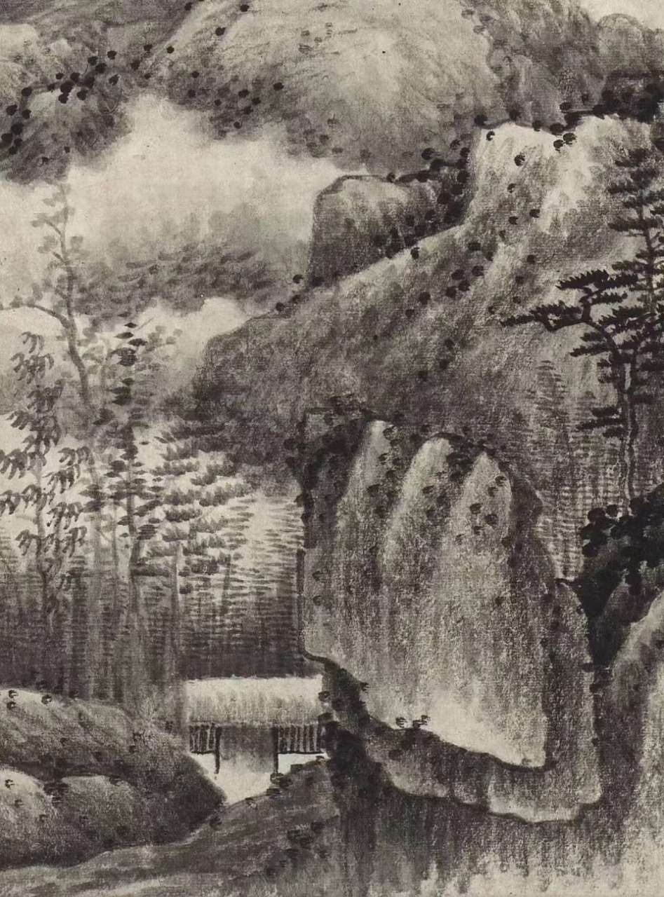 周末图卷—清 龚贤《千岩万壑图》  纸本水墨,27.