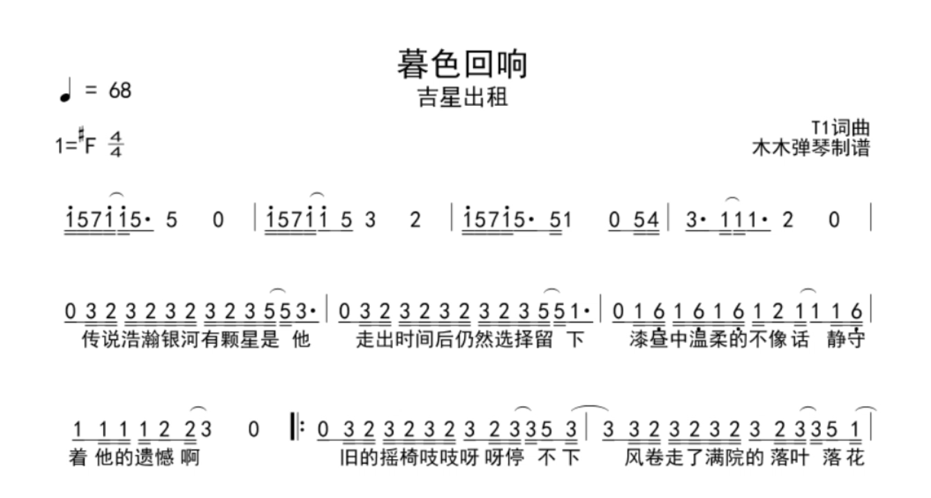 复兴在今天 和弦谱图片