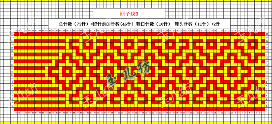 常见中间花样图纸50款,玉儿纺细毛线编织花样