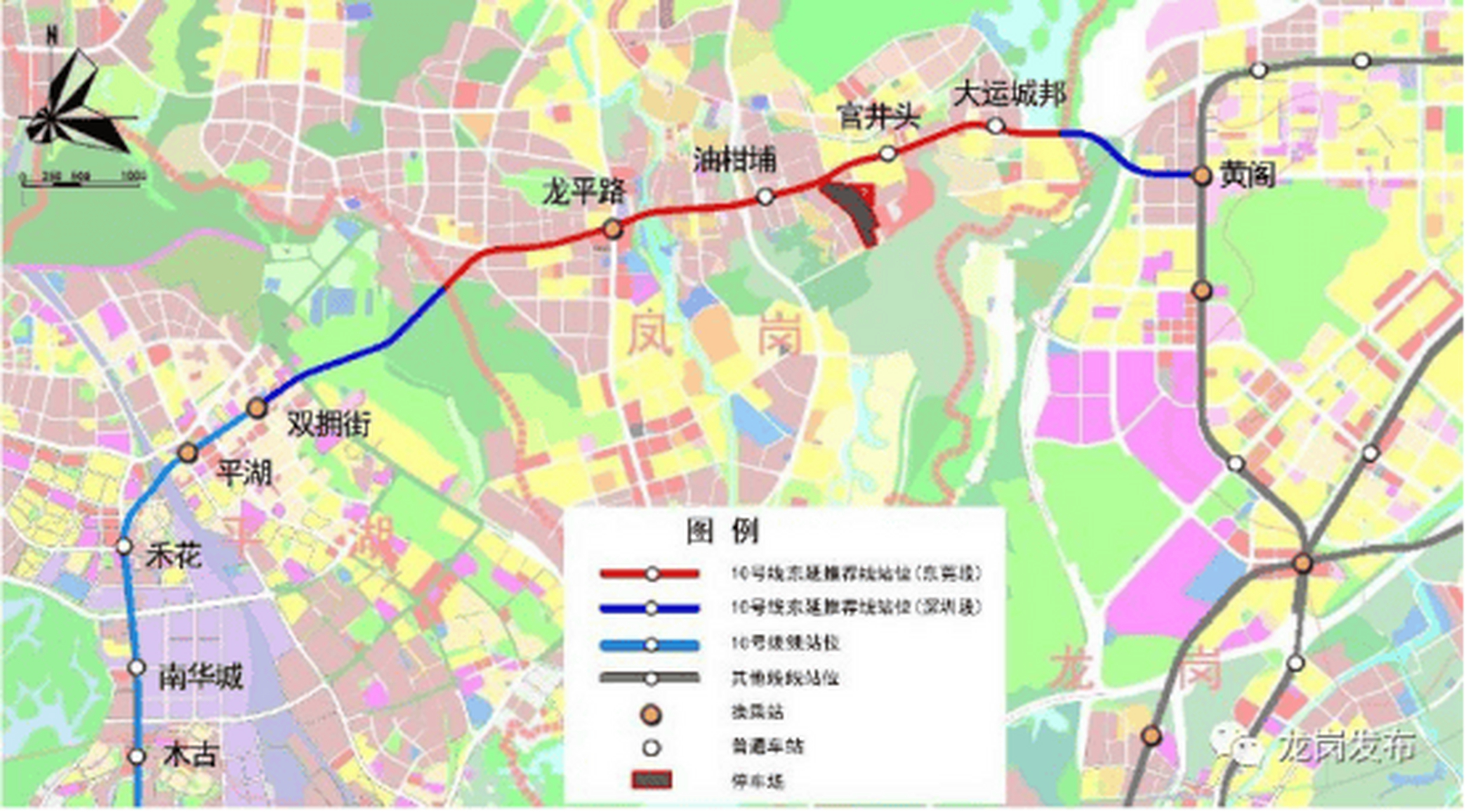 深圳地铁十号线路图图片