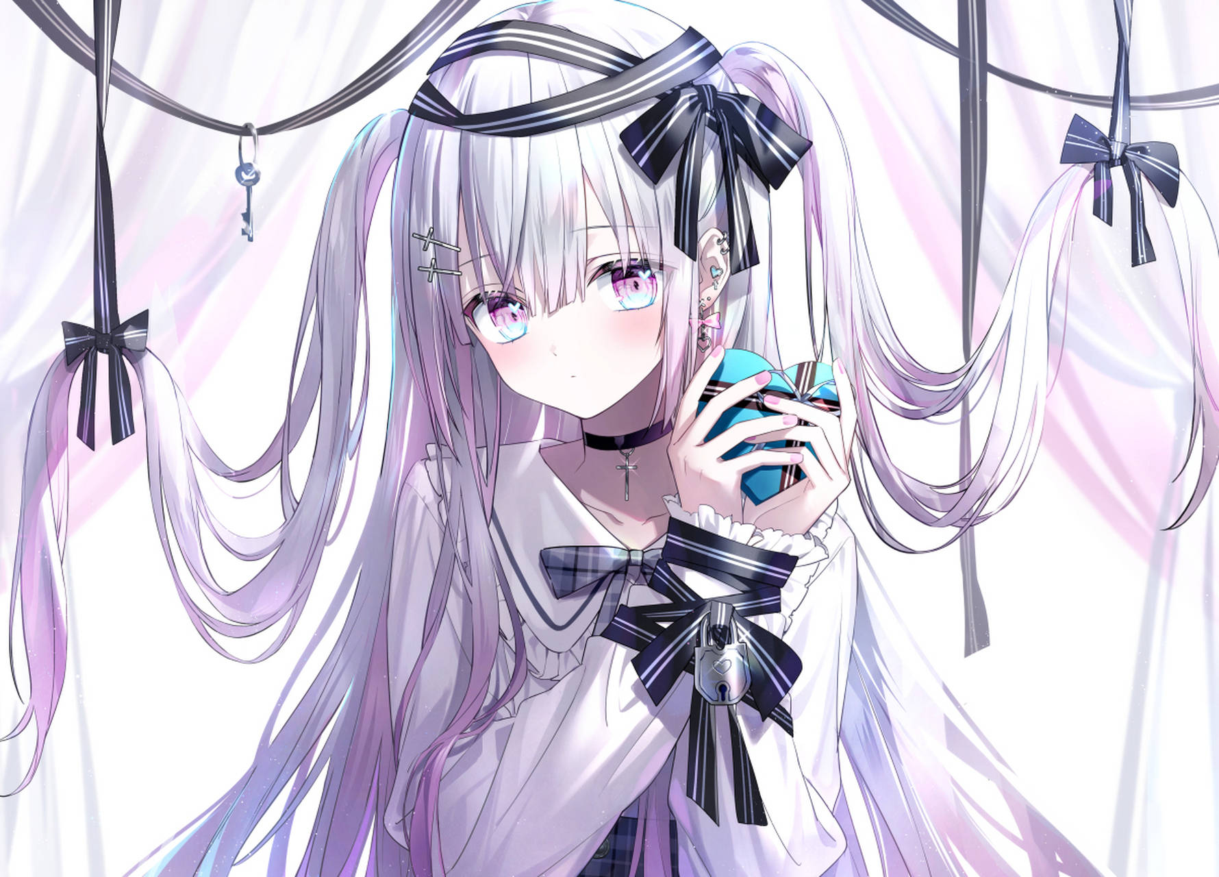 银发美少女~![温暖] 画师:和音ハカ #二次元美图