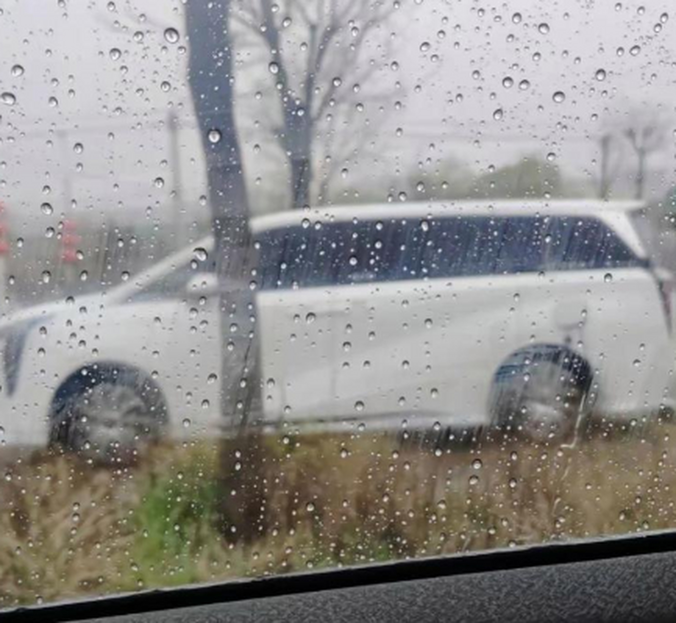 看着这情况我都替他感到担心,这下雨天万一漏电咋办?