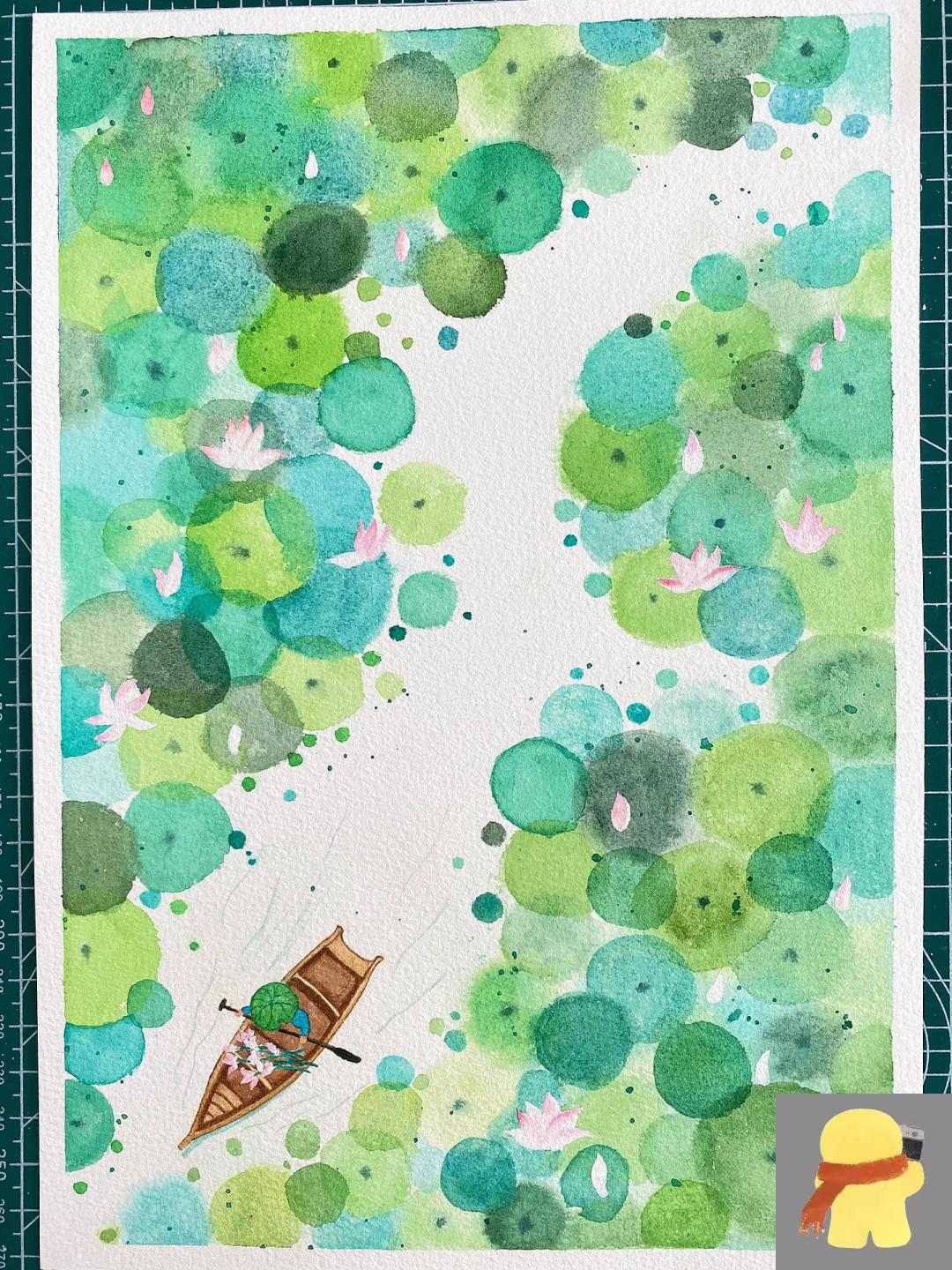 治愈到此时此刻的你～ 喜欢可以～关～ 拜托拜托～ 用到的油画棒是