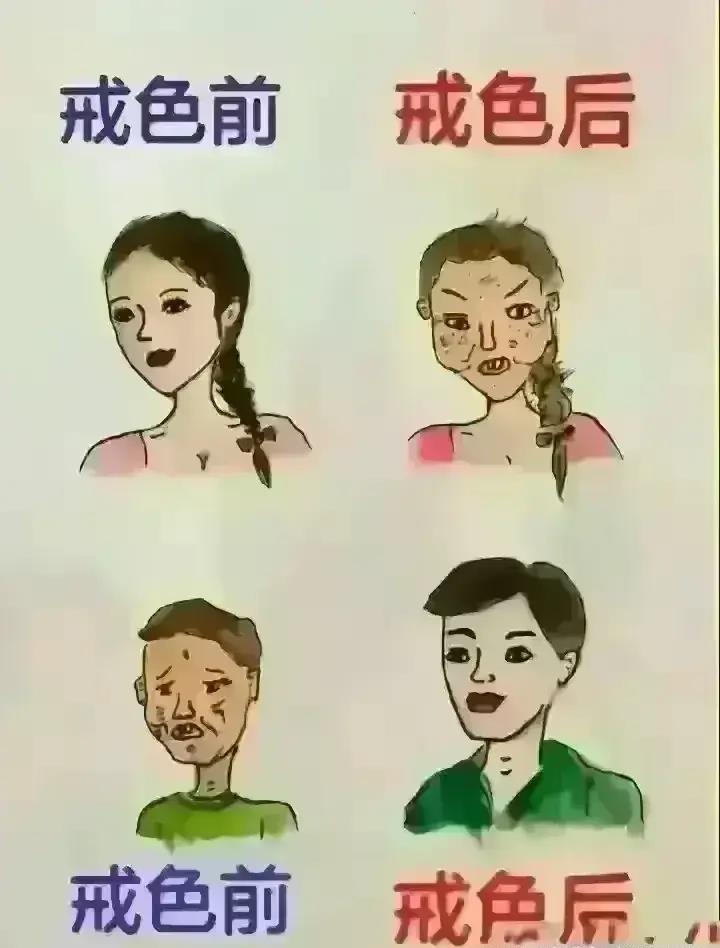 同样是"戒色前后",男生和女生的颜值有什么不同?太形象精辟了