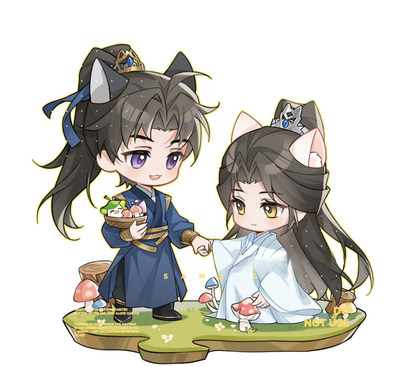 二哈和他的白猫师尊# q版的墨燃和晚宁,真的好可爱呀[开心]