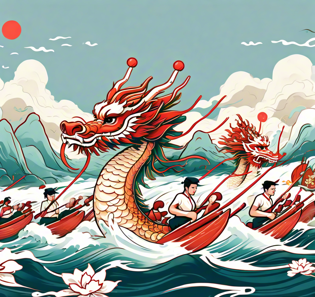 《沁园春·龙舟水》 艾晓东/作 南国端阳,龙舟水降,江河浪涛