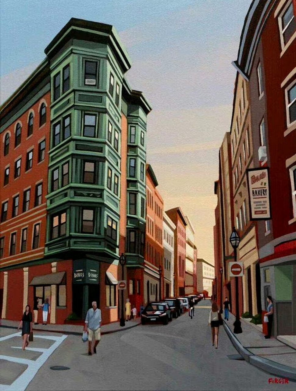 画师chris firger绘画作品欣赏,用明快的色彩描绘了城市与大自然的