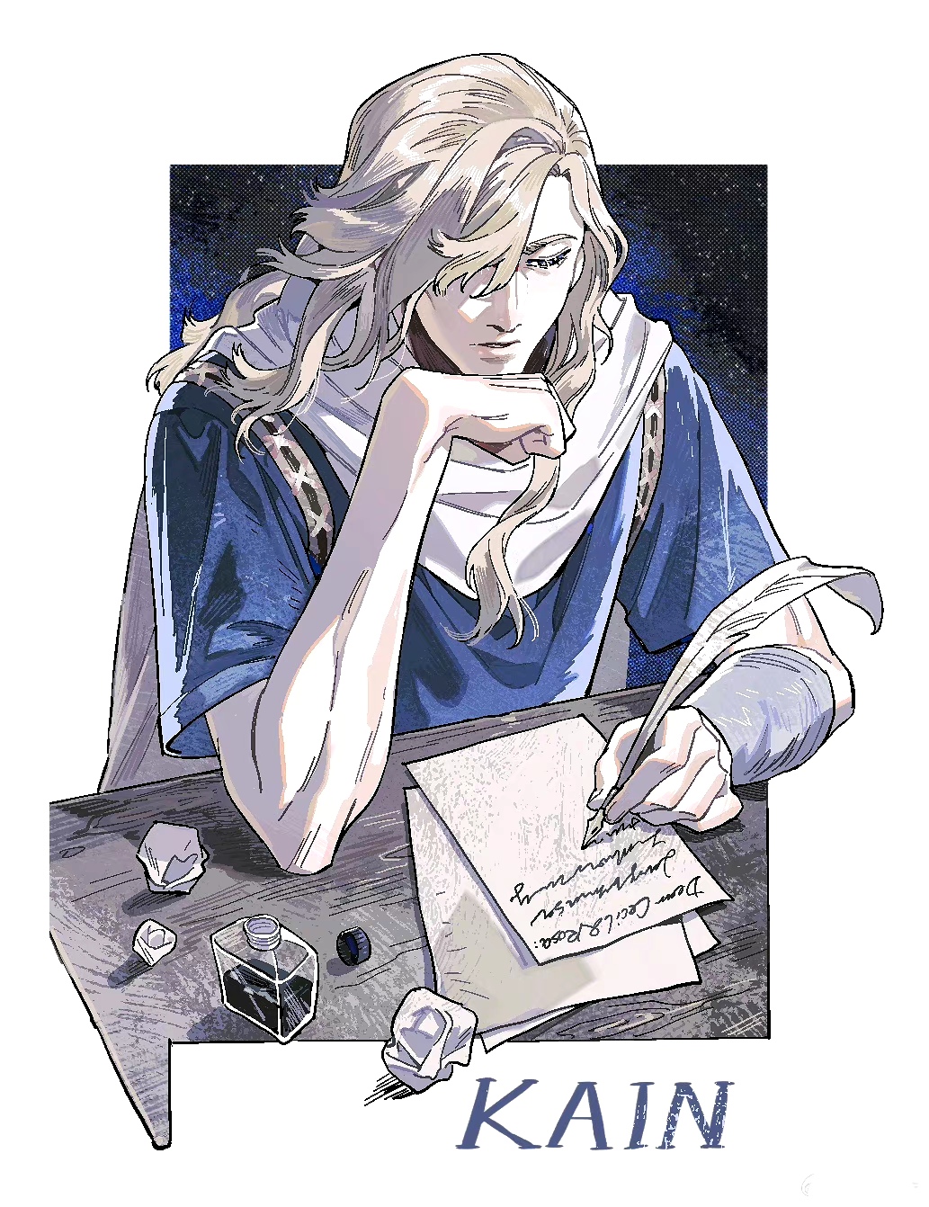 画师豪雪绘制的一组《最终幻想4》同人插画作品,描绘了其中华丽而生动