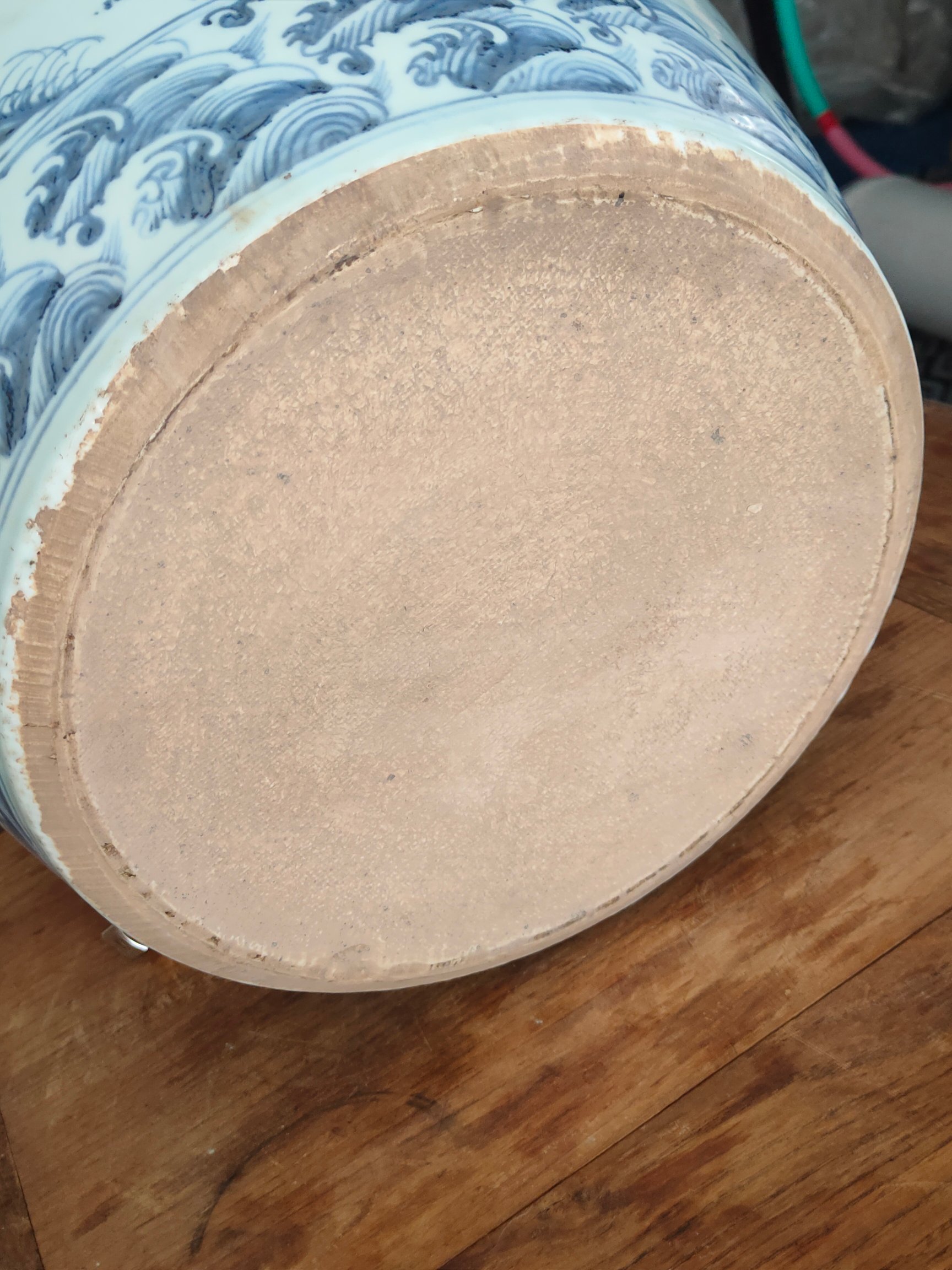 全美品元代顶级青花瓷人物缸,器型周正