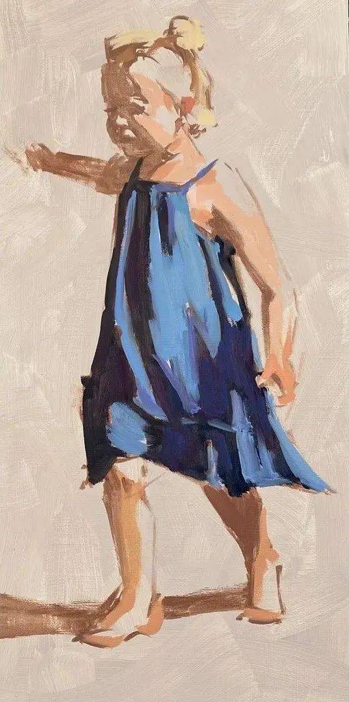 概括的笔触,光影和色彩具佳人物油画︱marjorie hicks绘画