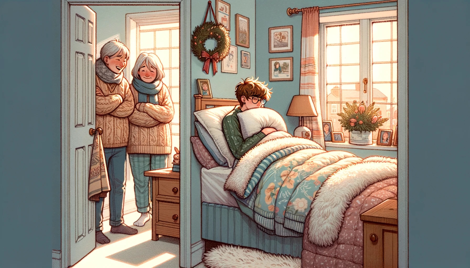 孩子放学归家的场景,总是充满着家的温暖与生活的气息.