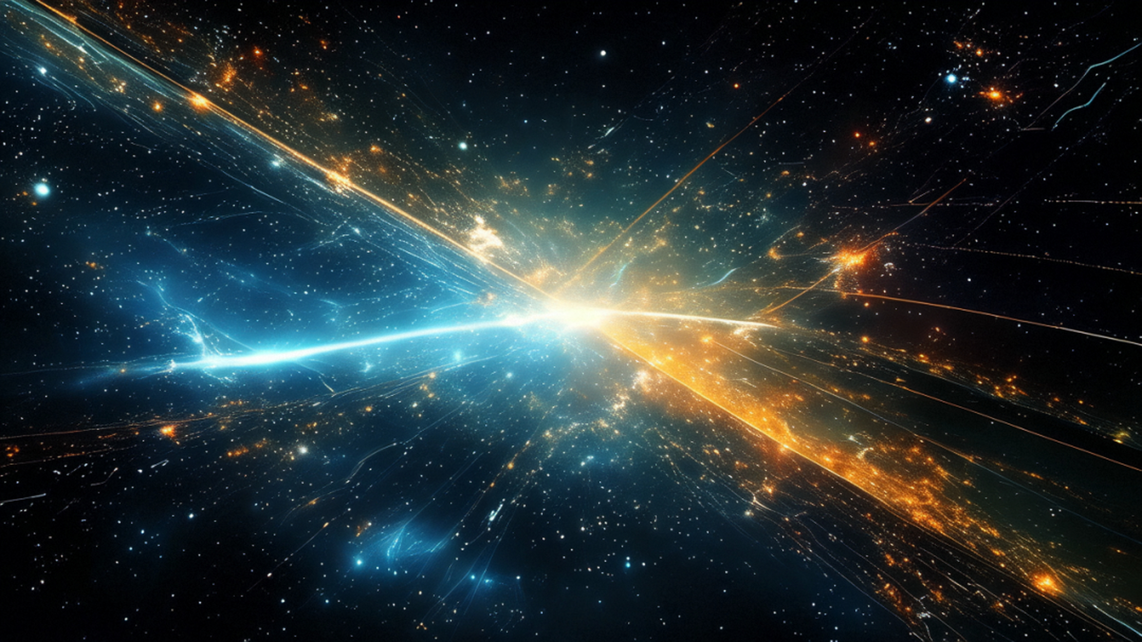 宇宙起源于138亿年前的大爆炸,经历暴涨期后逐渐冷却形成基本粒子