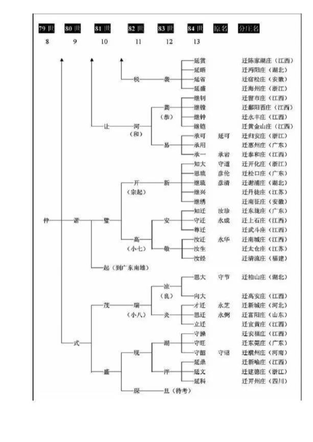 义门陈氏291庄世系图图片