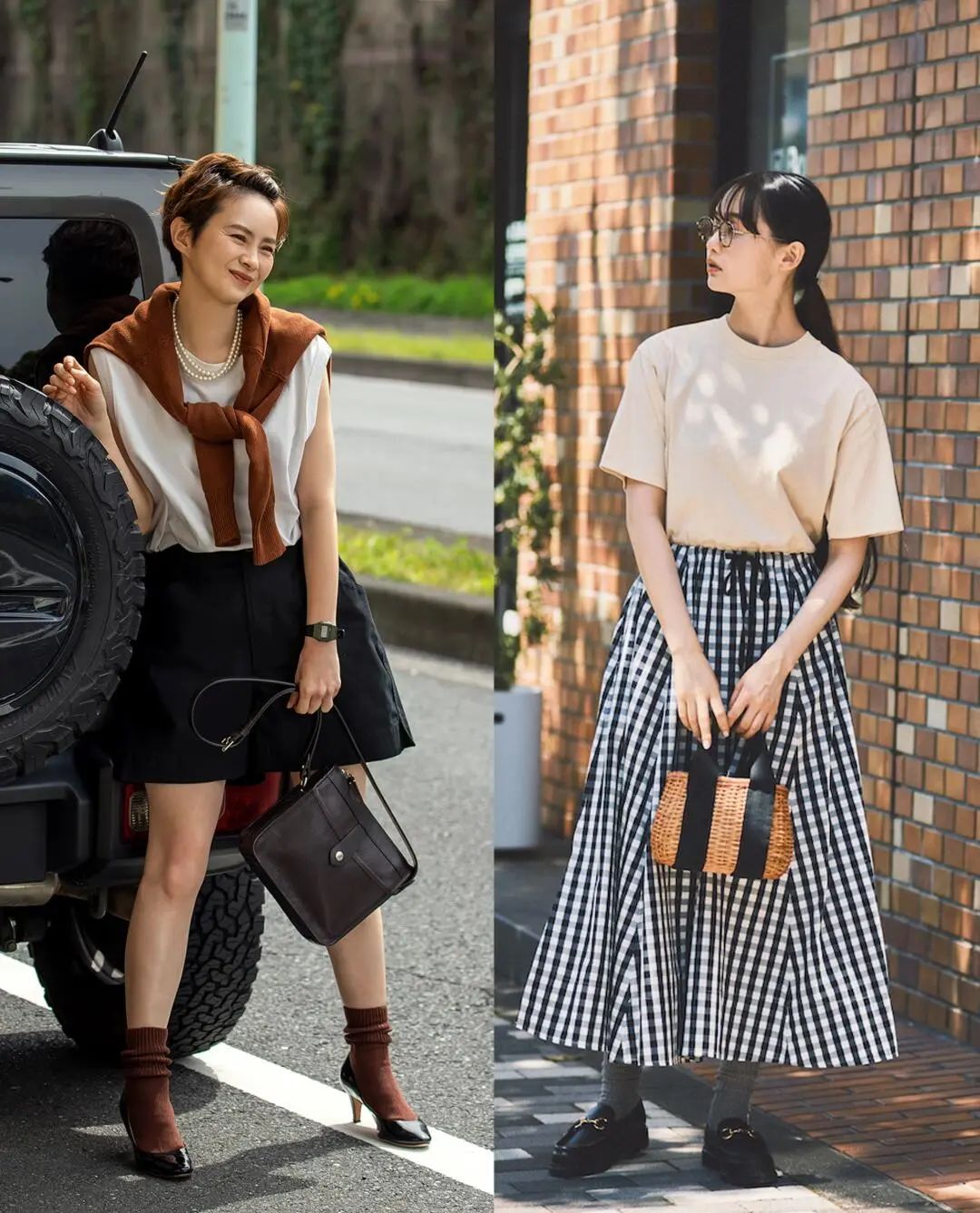 小个子女生,借鉴这些"日杂风"穿搭,随便穿都能展现出高级感!