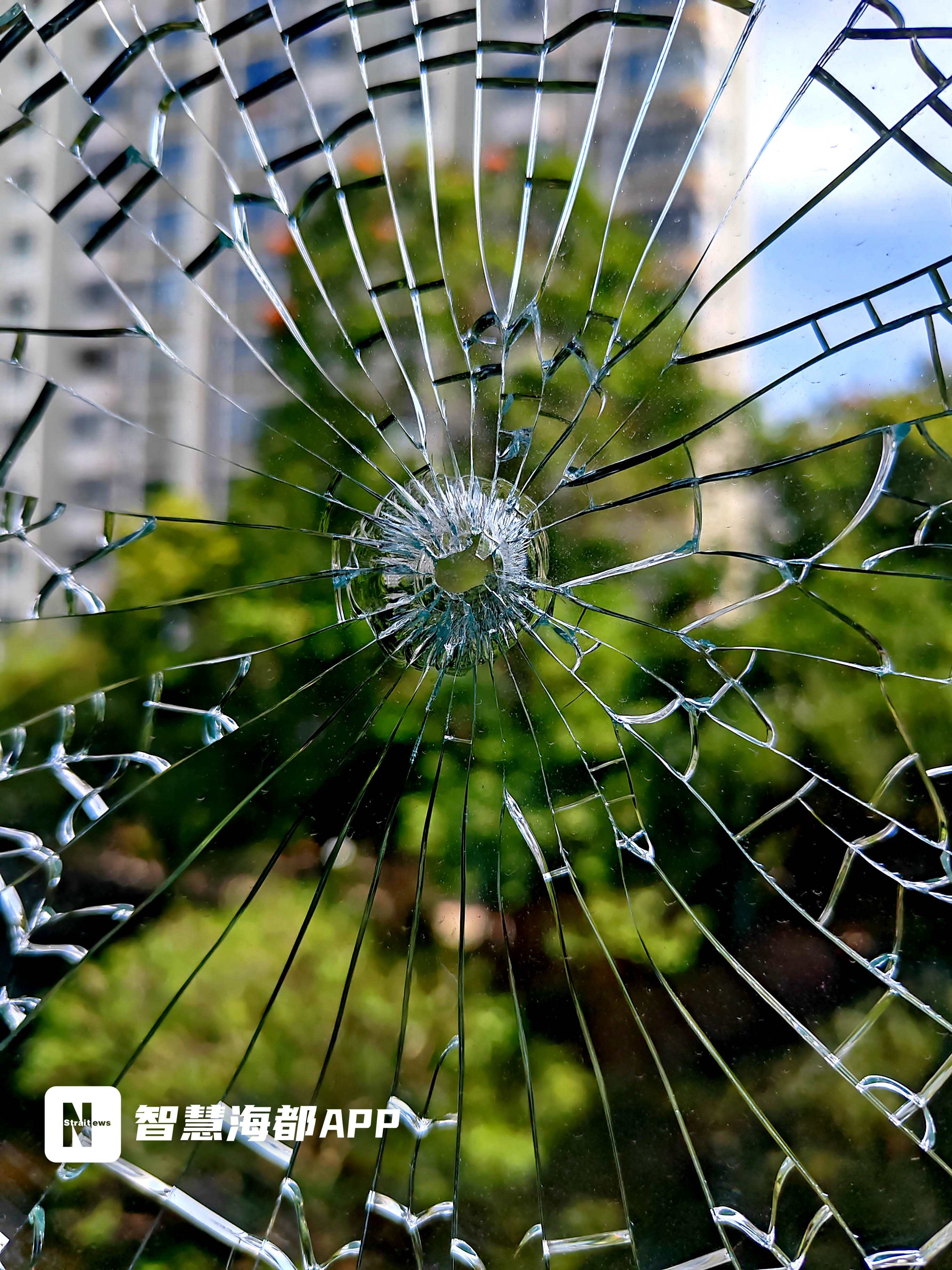 福州一业主家中玻璃突然碎裂!警方:疑似弹弓射击所致