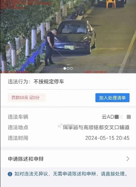 不按规定停车随意大小便，罚款50元记0分，马赛克都没