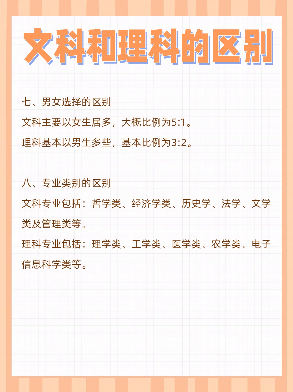 文科和理科的区别详细解读!  文科生和理科生到底有什么区别?