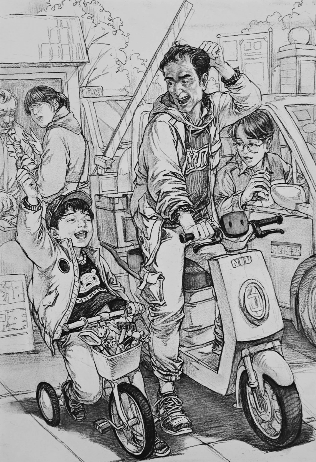 一组人物场景速写值得收藏