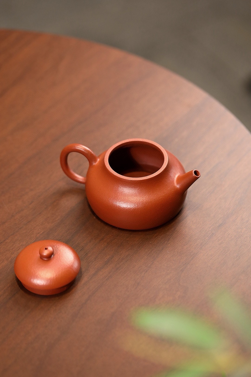 全手工丨谦德   黄龙山原矿朱泥,160cc,内推孔,戴向阳(高启蒙弟子)