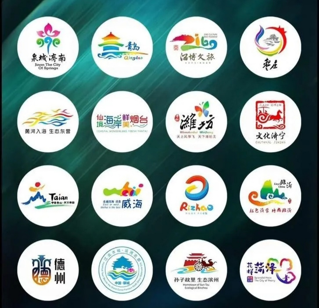 山东16地市文旅logo,大家看看哪个最好看?