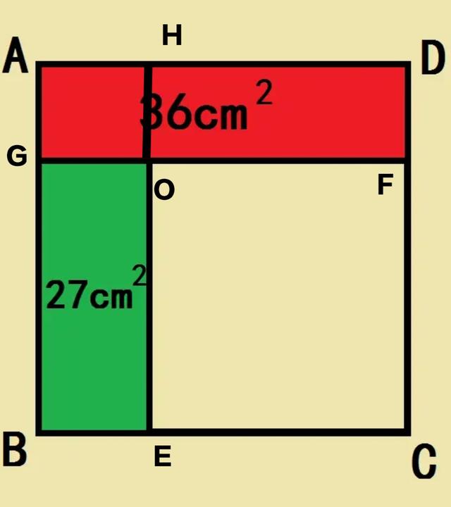 如图,正方形abcd,被两条线段分成两个长方形和一个正方形,长方形的