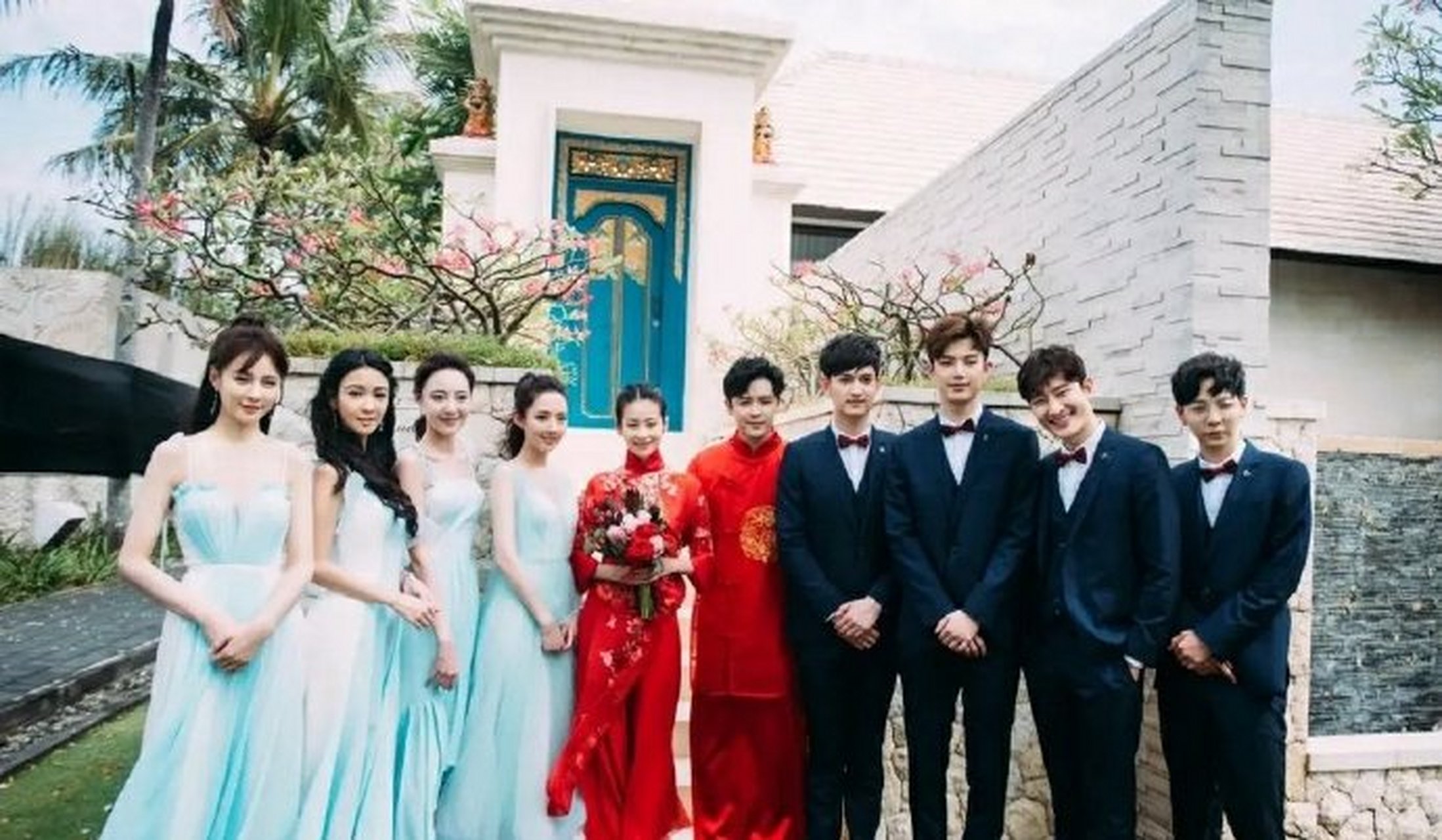 付辛博颖儿伴娘团震撼!