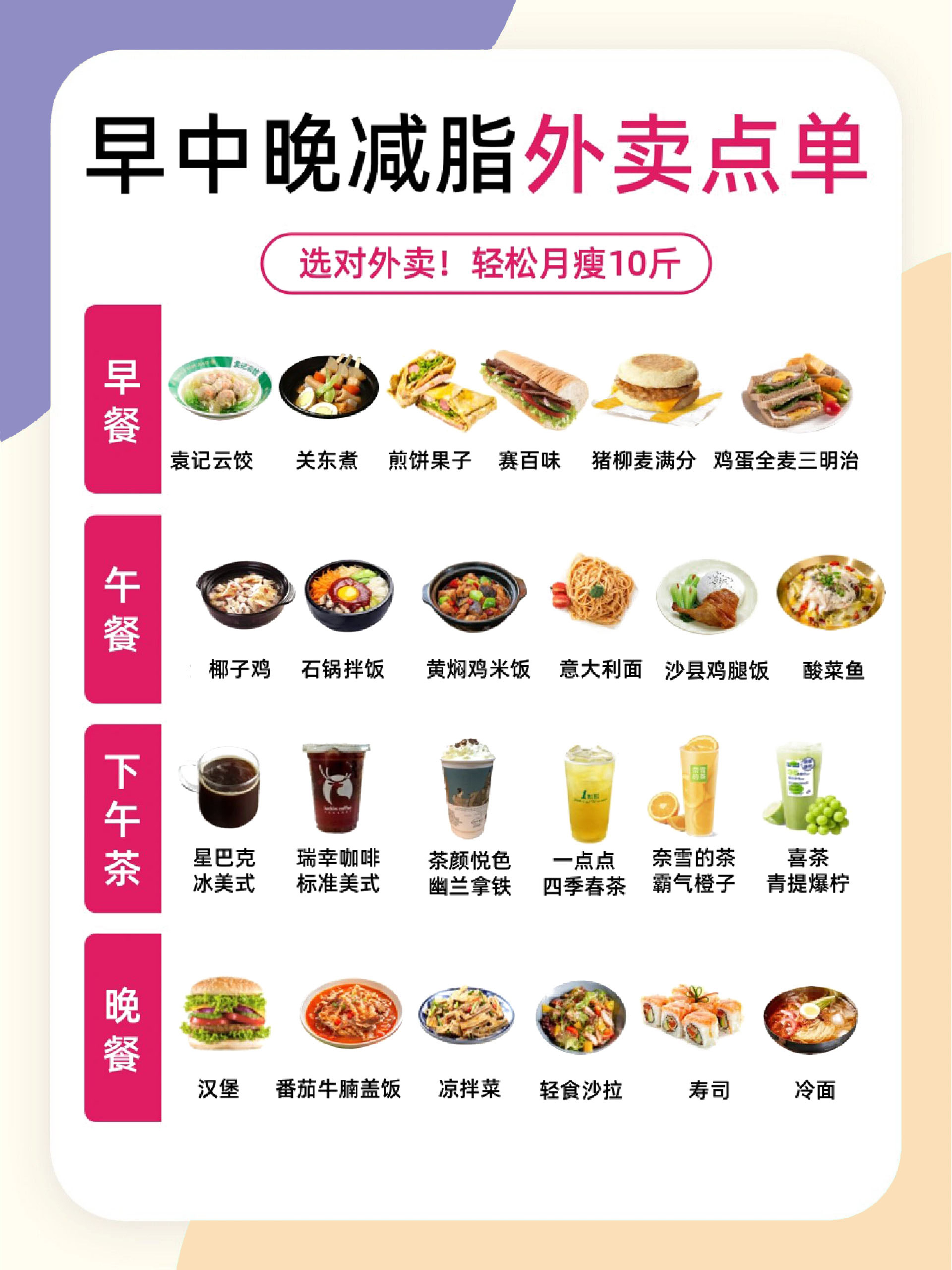 外卖套餐饭创意菜单图片