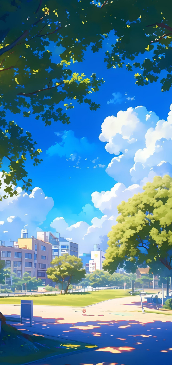 分享一组动漫场景绘画作品,展现了唯美的二次元风格景色,色彩绚丽而