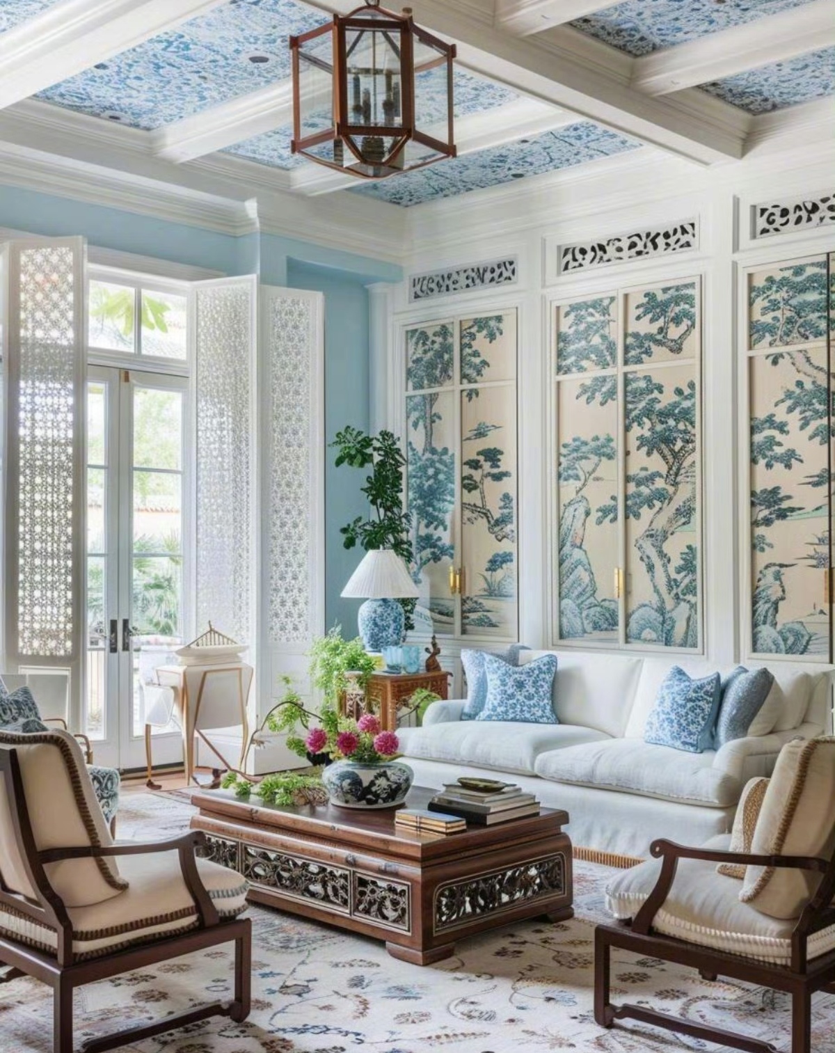 把绝美的青花瓷元素融入装修中,色泽典雅,形象生动,极具中国传统醚Ё