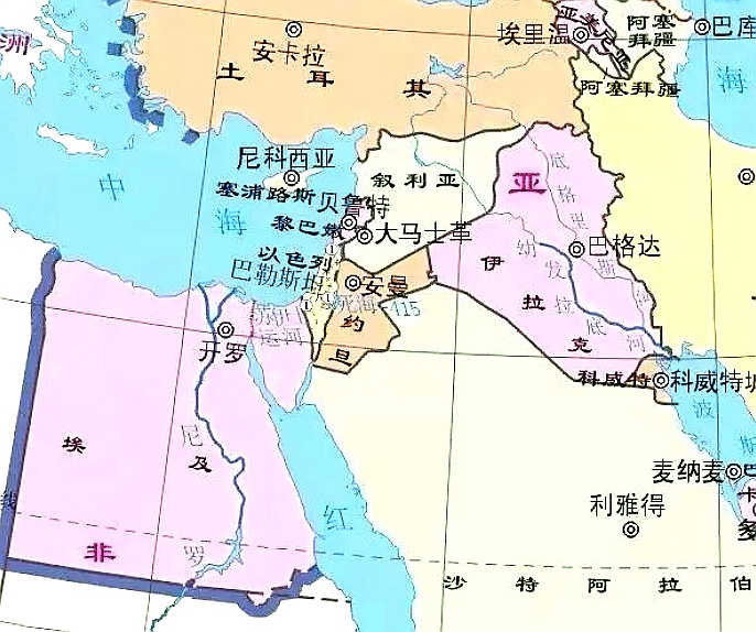 一,埃及,首都开罗,面积约100万平方公里 二,叙利亚,首都大马士革