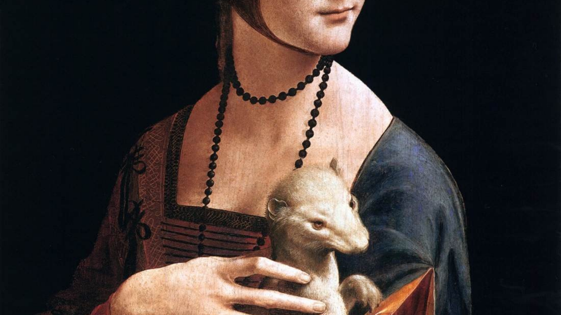 艺术|达·芬奇现存的4幅肖像画之一《抱貂女郎》