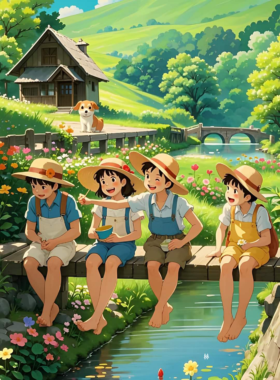 那时的我们,无忧无虑地在田野间奔跑嬉戏,尽情享受着童年的欢乐