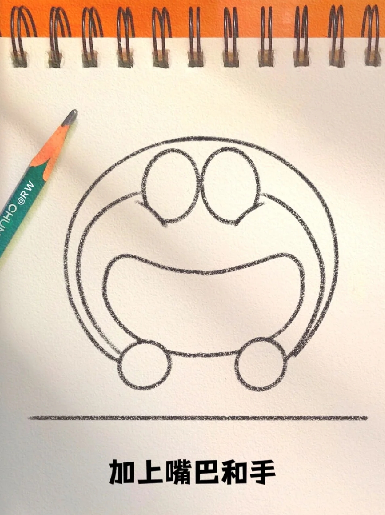 叮当猫简笔画 这两天回顾叮当猫,感觉以前的动画还是好看,看的很感触