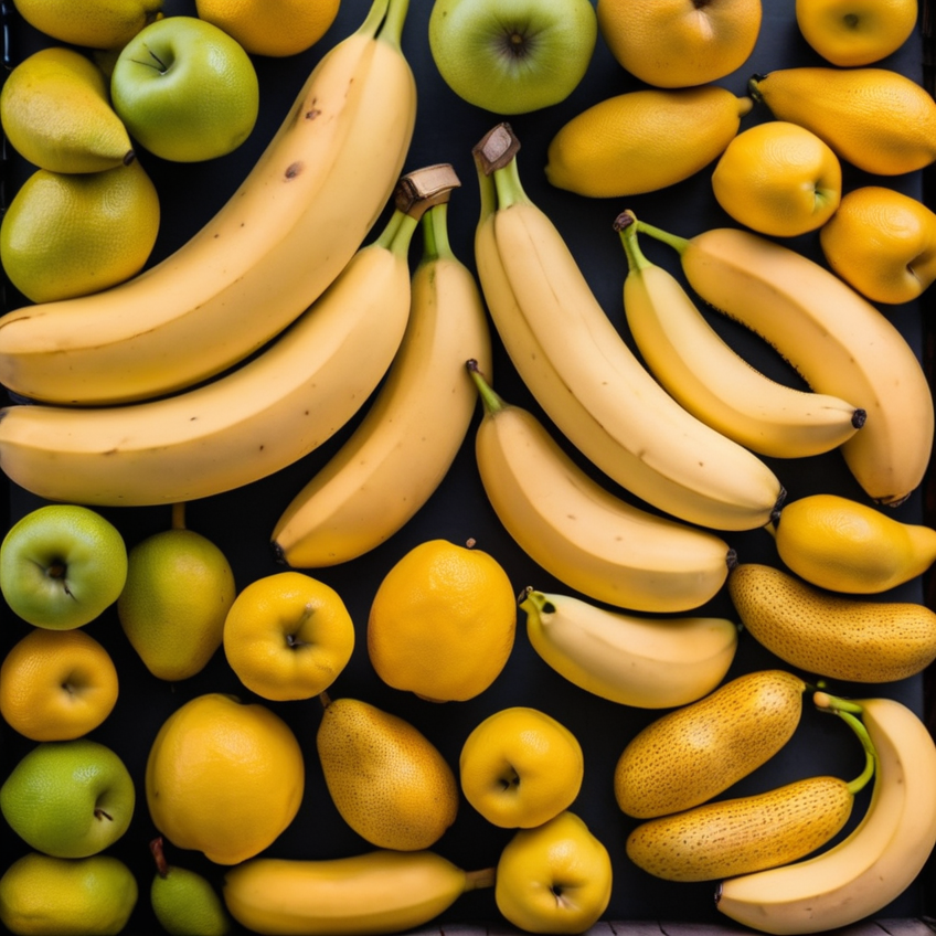 香蕉是一种广受欢迎的水果,它们通常呈现出弯曲的形状